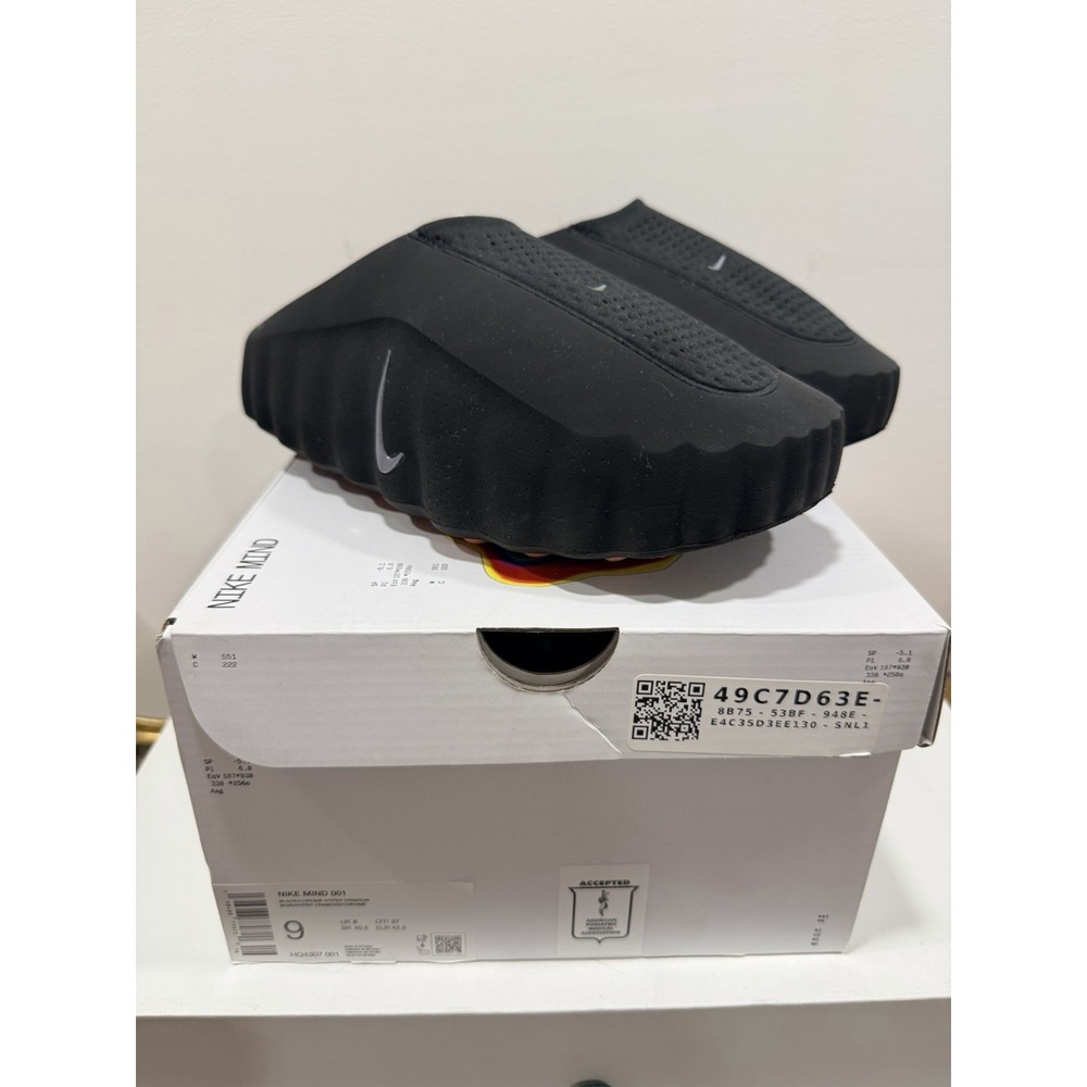 Size 9 - Nike Mind 001 Black - HQ4307-001